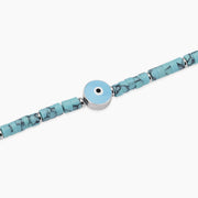 Kidult Bracciale in turchese sintetica con simbolo occhio 831188